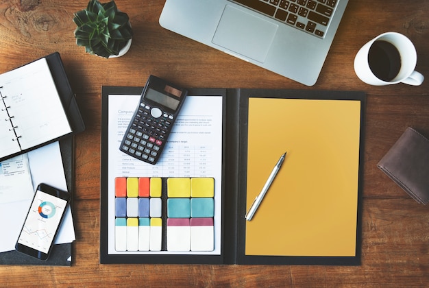 Professional accounting workspace